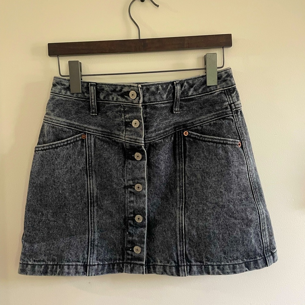 Abercrombie & Fitch Black Denim Mini Skirt